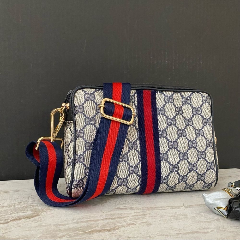 GUCCI GG Pattern Pvc/Leather Clutch-Crossbody-Shoulder Bag 💼 - Picture 6 of 17